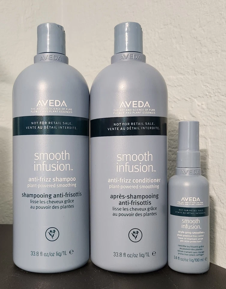 Champú y acondicionador Aveda Smooth Infusion ANTI-FRIZZ 33,8 OZ + Style-Prep 3,4 oz Foto 1 de 1