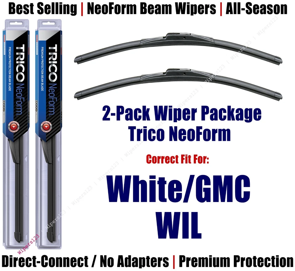 2pk Super-Premium NeoForm Wipers fit 1991-1992 White GMC WIL 16200x2 - Изображение 1 из 1