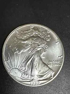 1989 Walking Liberty American Eagle One Dollar 1 Oz. Fine Silver Coin - Picture 1 of 2