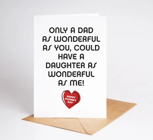 Funny Fathers Day Card Rude Card Dad Father Step Dad BC865 - Imagen 1 de 3