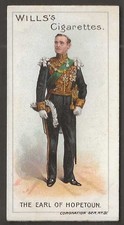 WILLS-CORONATION SERIES 1902 (NARROW ARROWS)-#31- EARL OF HOPETOUN 