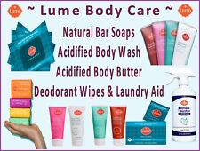 Lume Bar Soap Acidified Body Wash Body Butter Deodorant Wipes & Biofilm Buster