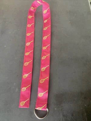 Ремень теннисной ракетки Top It Off розовый ткань кольцо D M/L регулируемый макс 39 дюймов - Изображение 1 из 4