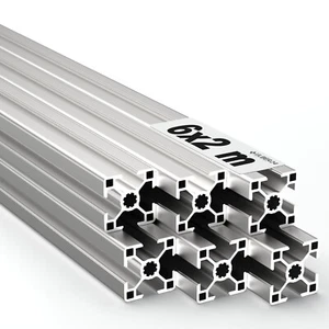 Aluprofil 30x30 Nut 8 Typ B 6x2m=12m Alu Profil 3030 eloxiert ,Bosch kompatibel - Bild 1 von 12