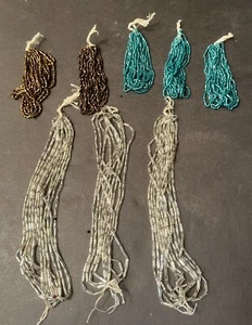 Antique Partial Hanks Faceted Czech Glass Seed Beads - 3 Colours - Picture 1 of 4