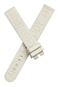 Chopard Happy Sport 15mm x 14mm White Rubber Strap Watch Band - Picture 1 of 3