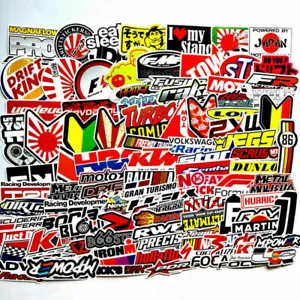 Assortment Set Lot of 100 Racing Decals Stickers NHRA US FREE SHIPPING - Foto 1 di 10