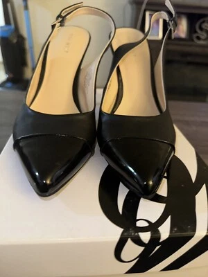 Nine West Zapatos Cuero Negro Cordón Talla 9.5 Foto 1 de 4