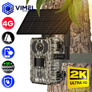 4G Solar Powered Trail Camera Outdoor UHD 2K LIVE VIEW AI Human Detection
