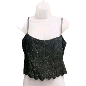 Women Heavy Beaded Bustier Top Corset Scalloped Edege I.N.C Vintage Size 10 Y2k - Picture 1 of 15