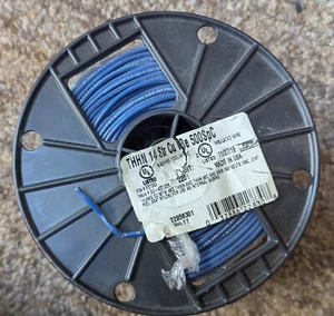 THHN 14 Str Cu Be 500Spc - Southwire 14 AWG Insulated Wire 22958301 500' Blue - Picture 1 of 2