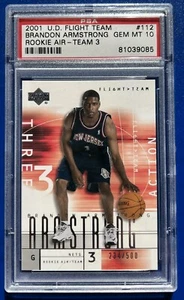 2001-02 Upper Deck #112 Rookie Flight Team Brandon Armstrong / 500 PSA GEM 10 - Picture 1 of 2