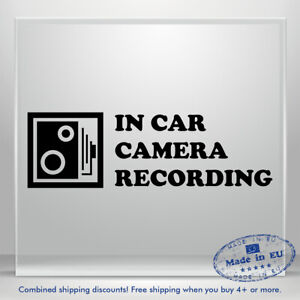 Camera In Car Recording Vinyl Decal Sticker Auto Bumper Window Cam On Board 5x