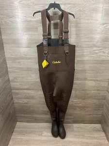 Cabela’s Brown Neoprene Chest Waders Size 7 R With Thinsulate Boots - Picture 1 of 5