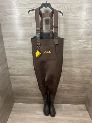 Cabela’s Brown Neoprene Chest Waders Size 7 R With Thinsulate Boots - Image 1 of 4