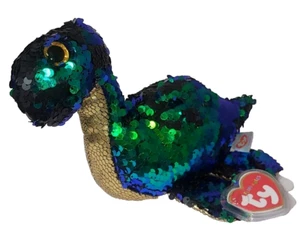 Ty FLIPPABLES NESSIE Loch Ness Monster UK Exclusive 6" Beanie Boos NEW MWMTs - Picture 1 of 12