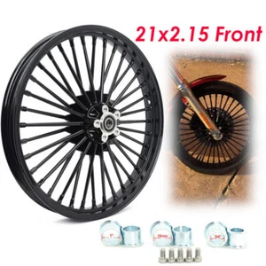 21x 2.15 Fat Spoke Front Wheel Rim for Harley Dyna Street Bob FXDB FXDWG FXDL - Picture 1 of 9