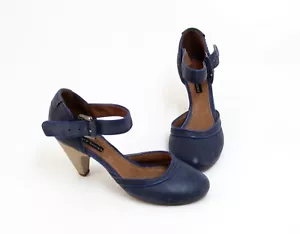 Décolleté Görtz Shoes tacco a imbuto vera pelle blu numero 39 - Foto 1 di 9