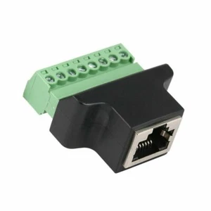 Ethernet RJ45 Female To Screw Terminal 8 Pin CCTV Digital DVR Adapter Connector - Picture 1 of 7