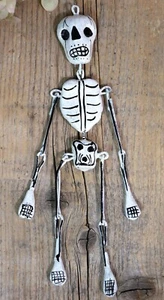Skeleton Articulated Day of the Dead Clay Ornament Handmade Mexican Folk Art - Picture 1 of 8