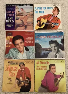 Set Of 6 Elvis Presley 45 RPM With Original Sleeves RCA Victor - Picture 1 of 15