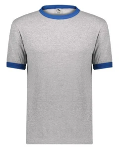Augusta Sportswear 710 Adult Poly/Cotton Short Sleeve Ringer Stylish T-Shirt - Picture 1 of 26