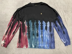 Teddy Fresh T-Shirt Herren XS Mehrfarbig Batik Langarm Logostickerei - Bild 1 von 9