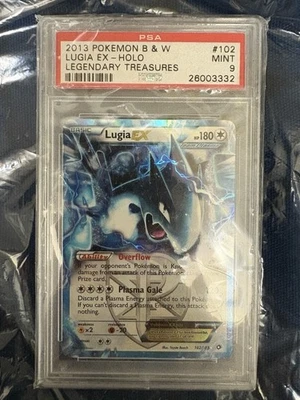 Pokemon 2013 Black & White Lugia EX Legendary Treasures Card 102/113 PSA 9 Mint - Image 1 of 3