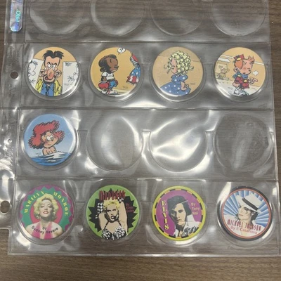 Lote De 9 Leyendas De Colección Pogs En Concierto Marilyn Monroe Elvis Michael Jackson Foto 1 de 2