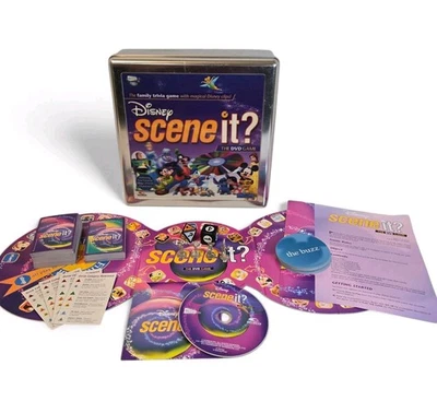Disney Scene It? 1st Edition DVD Game in Collectible Tin Kids & Adult *COMPLETE* - Image 1 of 4