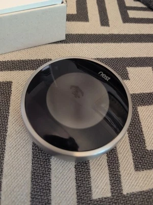Nest Learning Programmable Thermostat Model 02A Stainless Steel 2nd Generation - Image 1 of 3