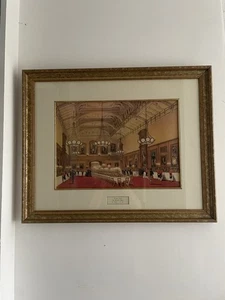 Gilt Framed Windsor Castle Print of 18th Century Painting Vtg Waterloo Gallery - Picture 1 of 10