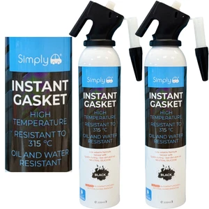 2x Simply Instant Gasket Hochtemperatur Wasserdicht Power Dose Schnellhärtend 200ml Schwarz - Bild 1 von 12