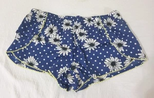 Pigiama pantaloncino Victoria's Secret blu con pois bianchi e margherite - taglia XS - Foto 1 di 6