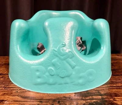 Asiento elevador de piso de espuma suave para bebé Bumbo con arnés ajustable, aguamarina Foto 1 de 4