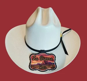 Neu - Herren Western Cowboy Strohhut mit Feder - Bild 1 von 5