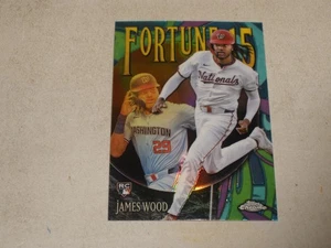2025 Topps Chrome Fortune 15 Refractor #10 James Wood Rookie RC - Picture 1 of 2