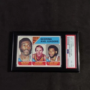 Topps Scoring Leaders 1975 Kareem Abdul Jabbar/Barry/Mcadoo #1 PSA 4 - Imagen 1 de 3
