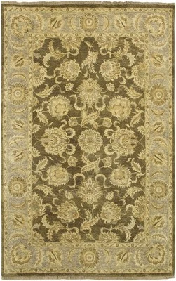 4x6 Carpet Brown Floral Leaves Vines Area Rug TIM-7907 - Aprx 3' 9" x 5' 9" - Image 1 of 4