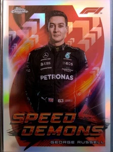 2022 Topps Chrome Formula 1 George Russell F1 Speed Demons #SD-GR Mercedes AMG - Photo 1 sur 2