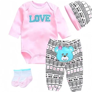 Reborn Dolls Baby Clothes Pink Outfits for 17-22 Inch Newborn Baby Doll Girl ... - Picture 1 of 6