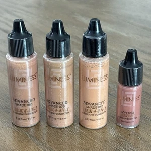 Luminess Airbrush Foundation Advanced 050 O70 & 080 + Soft Rose Blush NEW SEALED - Picture 1 of 7