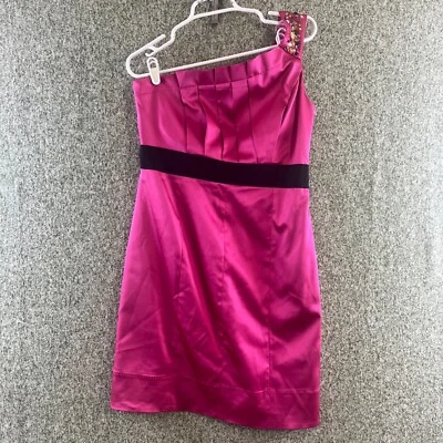 Phoebe Couture Dress Womens 10 Silhouette Cocktail Party Mini One Shoulder - Image 1 of 4