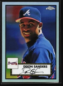 2021 Topps Chrome Platinum Anniversary Deion Sanders #320 Refractor - Picture 1 of 2