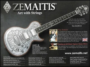 Tony Zemaitis S24MT 2B Metall graviert Gitarre Werbung 2006 Werbedruck - Bild 1 von 3