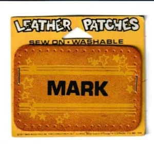 VINTAGE 1977 SWIB INDUSTRIES LEATHER NAME PATCH "MARK"  - Bild 1 von 2
