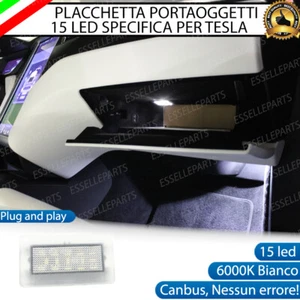 PLACCHETTA 15 LED VANO PORTAOGGETTI SPECIFICO TESLA MODEL X CANBUS 6000K BIANCO - Foto 1 di 5