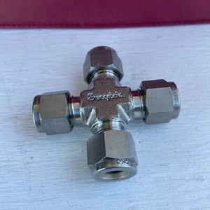 Swagelok SS- 600-4 3/8” Stainless Steel Cross Many Available New - Picture 1 of 2