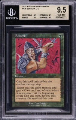 Berserk Retro Frame Vintage MTG 30th Anniversary M30 BGS Power Graded 9.5 Gem - Image 1 of 2