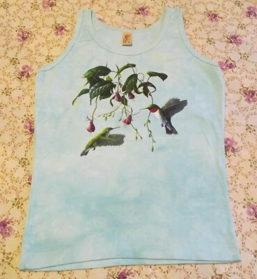 The Mountain girls t shirt size M mint green tie dye Hummingbirds NEW with tags - Image 1 of 2